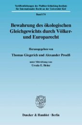 book Bewahrung des ökologischen Gleichgewichts durch Völker- und Europarecht