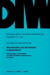 book Wie entwickeln sich die Gewinne in Deutschland?: Gewinnaussagen von Bundesbank und Volkswirtschaftlicher Gesamtrechnung im Vergleich