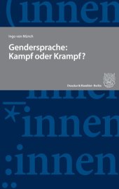 book Gendersprache: Kampf oder Krampf?