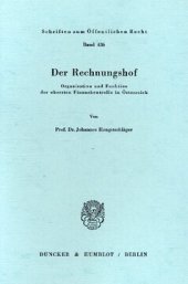 book Der Rechnungshof: Organisation und Funktion der obersten Finanzkontrolle in Österreich