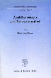 book Anstiftervorsatz und Tatbestimmtheit