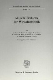 book Aktuelle Probleme der Wirtschaftsethik