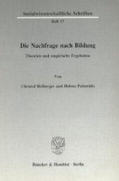 book Die Nachfrage nach Bildung: Theorien und empirische Ergebnisse