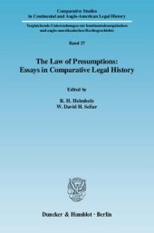 book The Law of Presumptions: Essays in Comparative Legal History