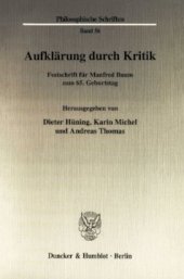 book Aufklärung durch Kritik: Festschrift für Manfred Baum zum 65. Geburtstag