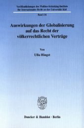 book Auswirkungen der Globalisierung auf das Recht der völkerrechtlichen Verträge