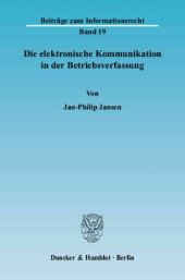 book Die elektronische Kommunikation in der Betriebsverfassung