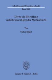 book Dritte als Betroffene verkehrsberuhigender Maßnahmen