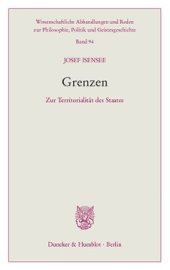 book Grenzen: Zur Territorialität des Staates