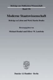 book Moderne Staatswissenschaft: Beiträge zu Leben und Werk Martin Draths