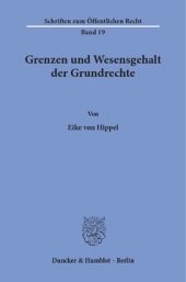 book Grenzen und Wesensgehalt der Grundrechte