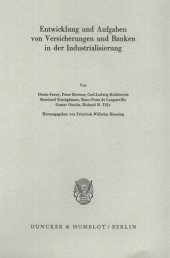 book Entwicklung und Aufgaben von Versicherungen und Banken in der Industrialisierung