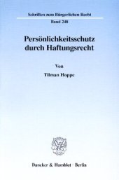 book Persönlichkeitsschutz durch Haftungsrecht