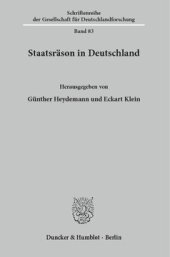 book Staatsräson in Deutschland