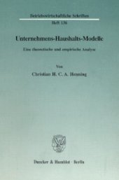 book Unternehmens-Haushalts-Modelle: Eine theoretische und empirische Analyse