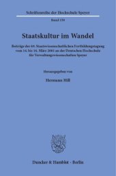 book Staatskultur im Wandel: Beiträge der 69. Staatswissenschaftlichen Fortbildungstagung vom 14. bis 16. März 2001 an der Deutschen Hochschule für Verwaltungswissenschaften Speyer