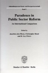 book Paradoxes in Public Sector Reform: An International Comparison