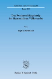 book Das Reziprozitätsprinzip im Humanitären Völkerrecht