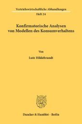 book Konfirmatorische Analysen von Modellen des Konsumverhaltens