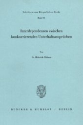 book Interdependenzen zwischen konkurrierenden Unterhaltsansprüchen