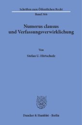 book Numerus clausus und Verfassungsverwirklichung