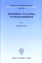 book Behördliche Verwerfung von Bebauungsplänen