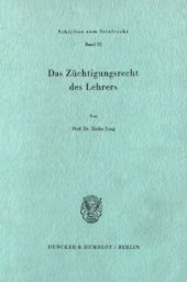 book Das Züchtigungsrecht des Lehrers