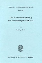 book Der Grundrechtsbezug des Verwaltungsverfahrens