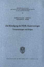 book Die Kündigung des NDR Staatsvertrages: Voraussetzungen und Folgen