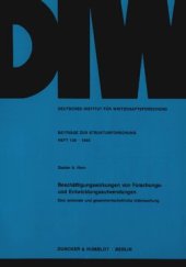 book Beschäftigungswirkungen von Forschungs- und Entwicklungsaufwendungen: Eine sektorale und gesamtwirtschaftliche Untersuchung