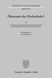 book Ökonomie der Hochschule I