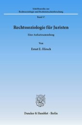 book Rechtssoziologie für Juristen: Eine Aufsatzsammlung