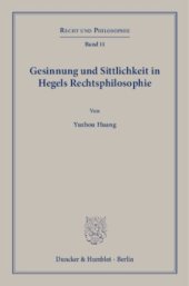 book Gesinnung und Sittlichkeit in Hegels Rechtsphilosophie