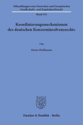 book Koordinierungsmechanismen des deutschen Konzerninsolvenzrechts