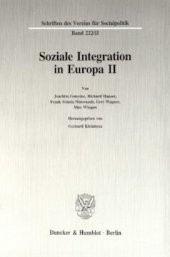 book Soziale Integration in Europa II