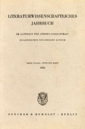 book Literaturwissenschaftliches Jahrbuch: 5. Band (1964)