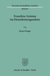 book Franchise-Systeme im Dienstleistungssektor