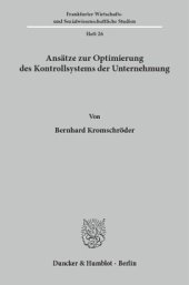 book Ansätze zur Optimierung des Kontrollsystems der Unternehmung