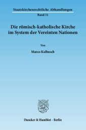 book Die römisch-katholische Kirche im System der Vereinten Nationen