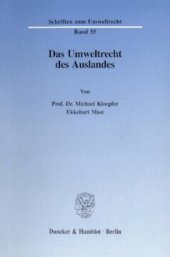 book Das Umweltrecht des Auslandes