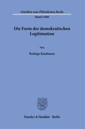 book Die Form der demokratischen Legitimation