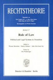 book Rule of Law: Political and Legal Systems in Transition. Preface by Ota Weinberger