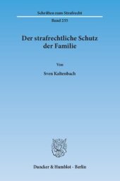 book Der strafrechtliche Schutz der Familie