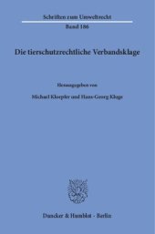 book Die tierschutzrechtliche Verbandsklage