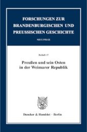 book Preußen und sein Osten in der Weimarer Republik