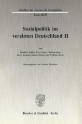 book Sozialpolitik im vereinten Deutschland II