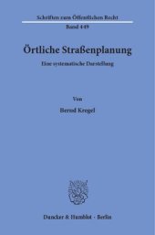 book Örtliche Straßenplanung: Eine systematische Darstellung