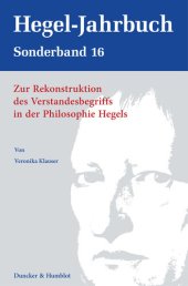 book Zur Rekonstruktion des Verstandesbegriffs in der Philosophie Hegels