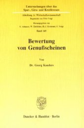 book Bewertung von Genußscheinen