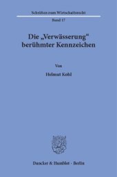 book Die »Verwässerung« berühmter Kennzeichen